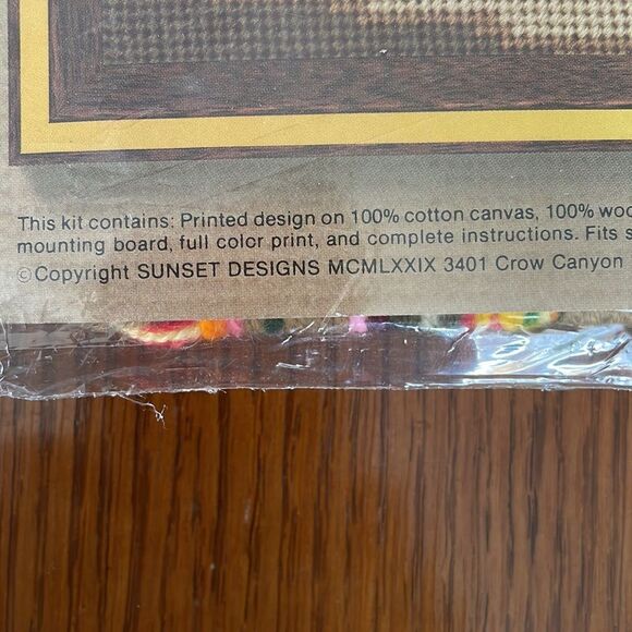 Vtg 1979 new in packaging Jiffy Needlepoint “Apples and Blossoms” kit - Picture 5 of 6